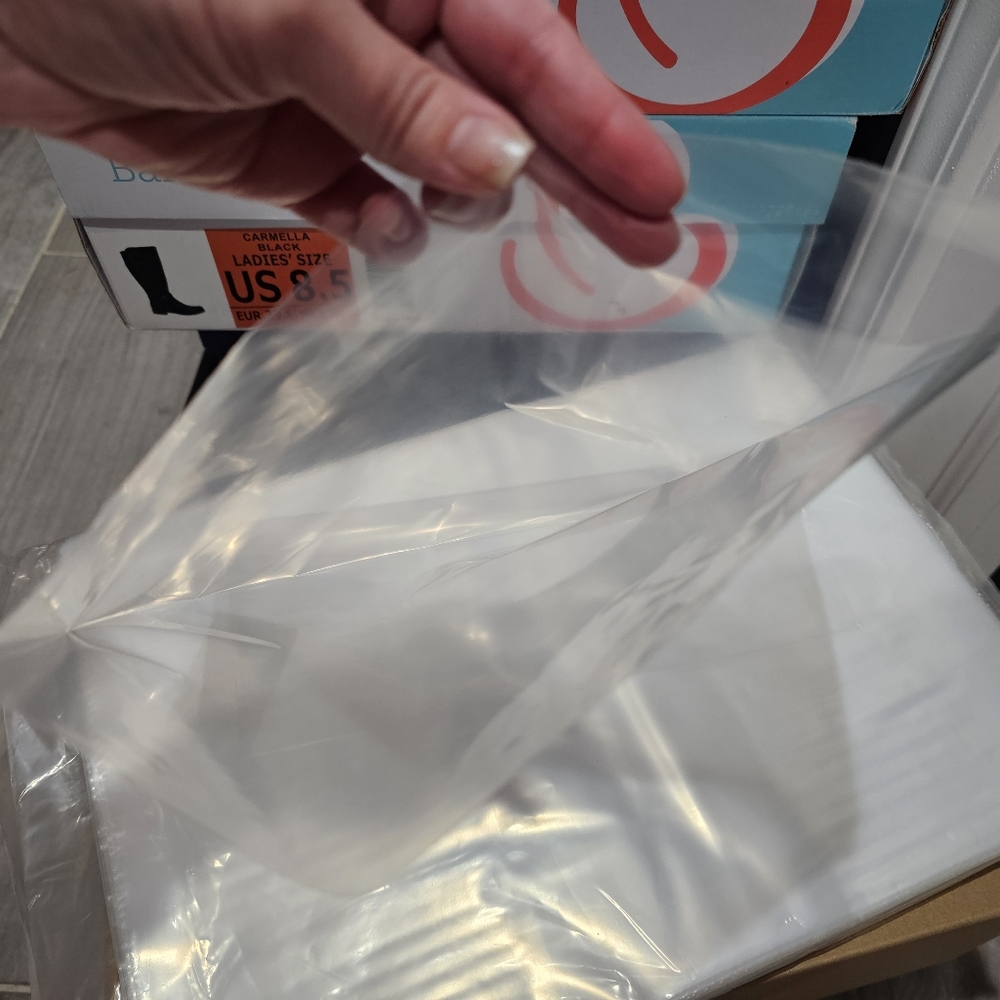 100 Count 10x14 poly bags 2mil Clear  Sturdy Packaging Flat Poly Plastic Bag - Picture 2 of 8